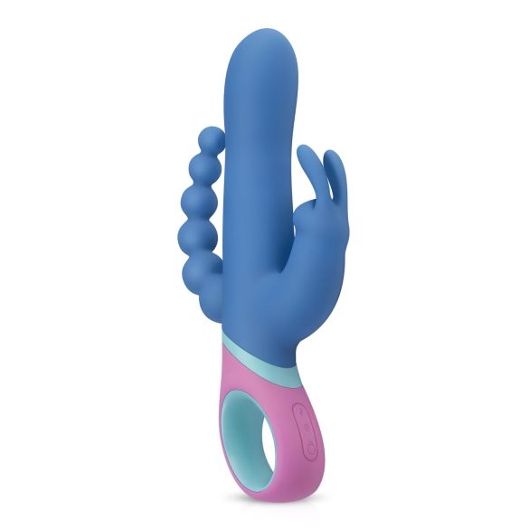 PMV20 Vice Double - vibrador triple rotatorio - silicona azul