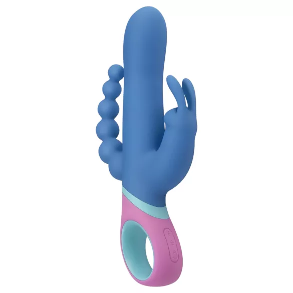 PMV20 Vice Double - vibrador triple rotatorio - silicona azul