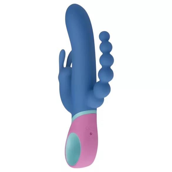 PMV20 Vice Double - vibrador triple rotatorio - silicona azul