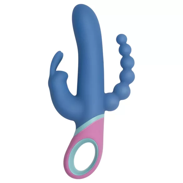 PMV20 Vice Double - vibrador triple rotatorio - silicona azul