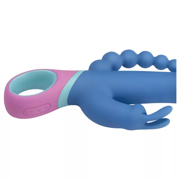 PMV20 Vice Double - vibrador triple rotatorio - silicona azul