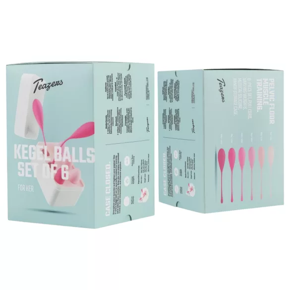 Teazers - set de bolas kegel 6 unidades - silicona rosa