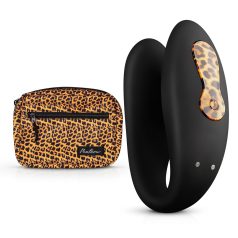   Panthra Zuna - vibrador para parejas recargable e impermeable - leopardo negro