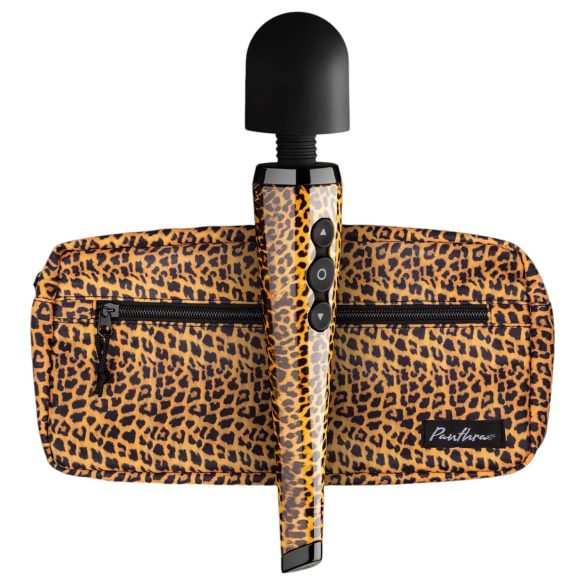 Panthra Shaka Wand - Masajeador Vibrador Recargable (Leopardo-Negro)