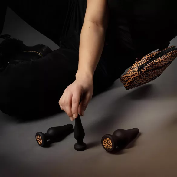Panthra Kesia - set plug anal de silicona (3 piezas) - negro
