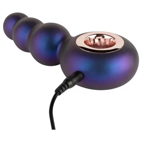 Hueman Outer Space - vibrador anal recargable con perlas - silicona lila