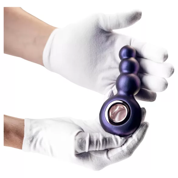 Hueman Outer Space - vibrador anal recargable con perlas - silicona lila