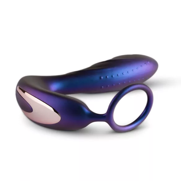 Hueman Black Hole - vibrador anal con control remoto y anillo para pene - lila