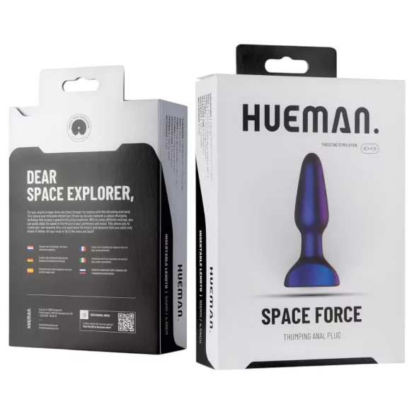 Hueman Space Force - vibrador anal impulsor impermeable - silicona lila