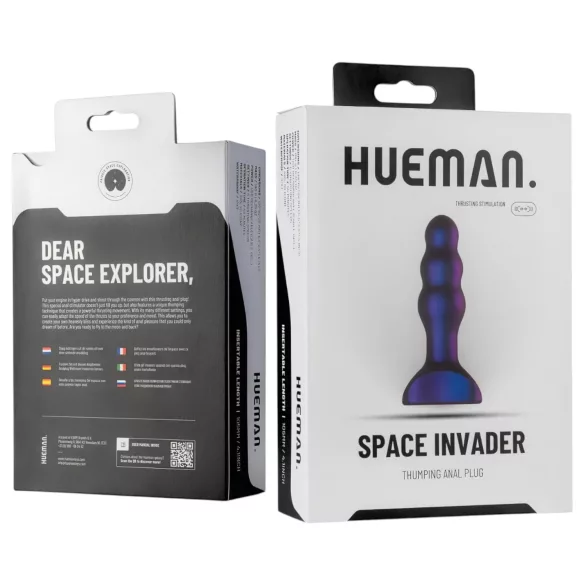 Hueman Space Inveder - vibrador anal recargable (morado)