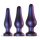 Hueman Comets - plug anal de silicona - set de 3 piezas - lila
