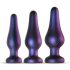 Hueman Comets - plug anal de silicona - set de 3 piezas - lila