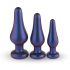 Hueman Comets - plug anal de silicona - set de 3 piezas - lila