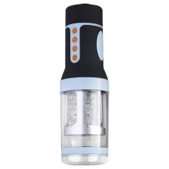   CRUIZR CM04 - masturbador automático rotatorio - silicona negra azul