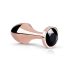 Plug Anal Rosado Dorado con Piedra Negra