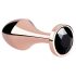 Rosy Gold - plug anal - con piedra negra - color oro rosa