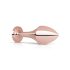 Plug Anal Rosado Dorado con Piedra Negra