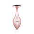 Plug Anal Rosado Dorado con Piedra Negra