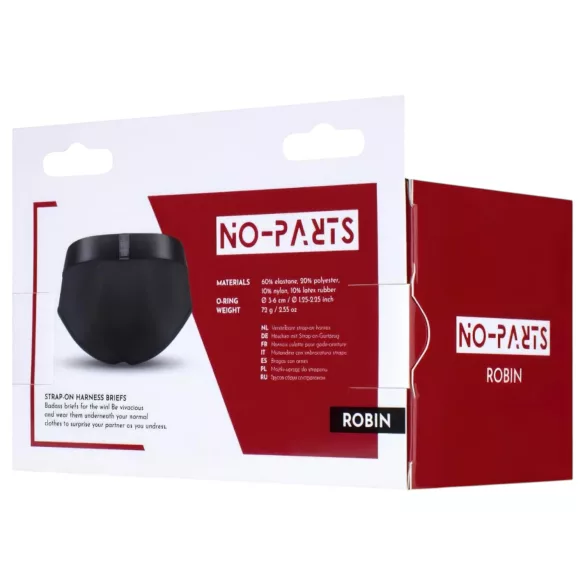 No-Parts Robin - arnés con dildo - negro - talla L