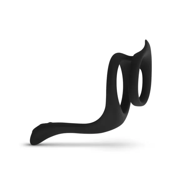 Easytoys - anillo para pene y testículos - elástico - negro