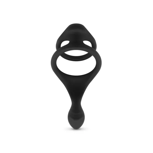Easytoys - anillo para pene y testículos - elástico - negro