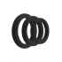 Easytoys - Anillo para pene - set 3 piezas - silicona negra