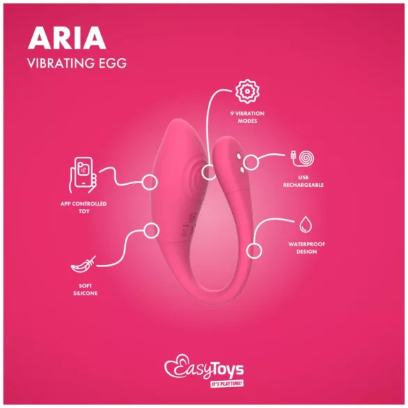 EasyConnect - huevo vibrador inteligente - control remoto - silicona rosa