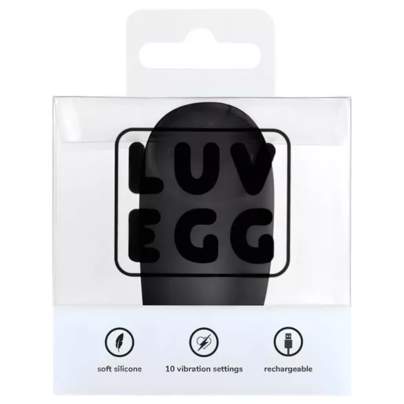 LUV EGG - huevo vibrador recargable control remoto - silicona negra