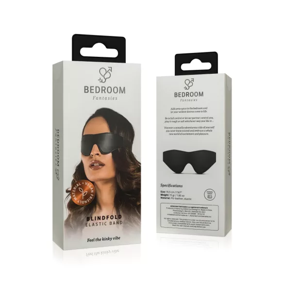 Bedroom Fantasies - antifaz efecto cuero - negro