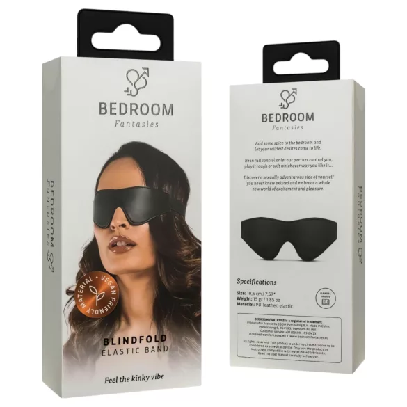Bedroom Fantasies - antifaz efecto cuero - negro