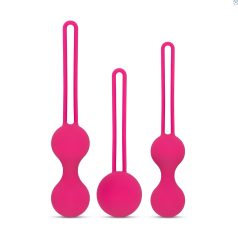 Easytoys - bolas chinas - set de 3 piezas - silicona rosa