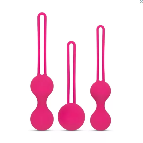 Easytoys - bolas chinas - set de 3 piezas - silicona rosa