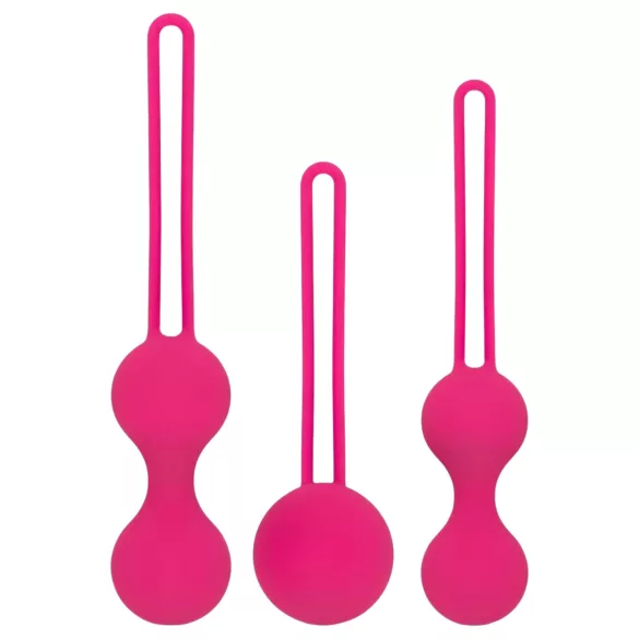 Easytoys - bolas chinas - set de 3 piezas - silicona rosa