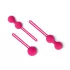Easytoys - bolas chinas - set de 3 piezas - silicona rosa