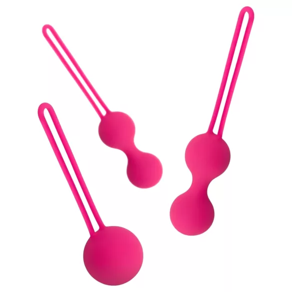 Easytoys - bolas chinas - set de 3 piezas - silicona rosa