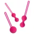 Easytoys - bolas chinas - set de 3 piezas - silicona rosa