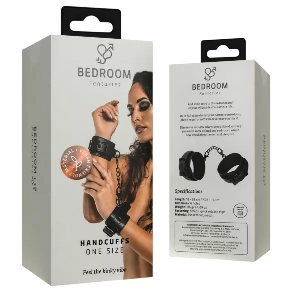Bedroom Fantasies - esposas para muñeca con cadena - negro