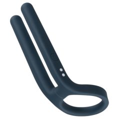   Boners - anillo peneano recargable con vibrador para testículos - silicona azul