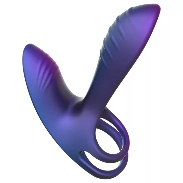 Hueman Infinity Ignite - anillo vibrador pene y testículos - silicona lila