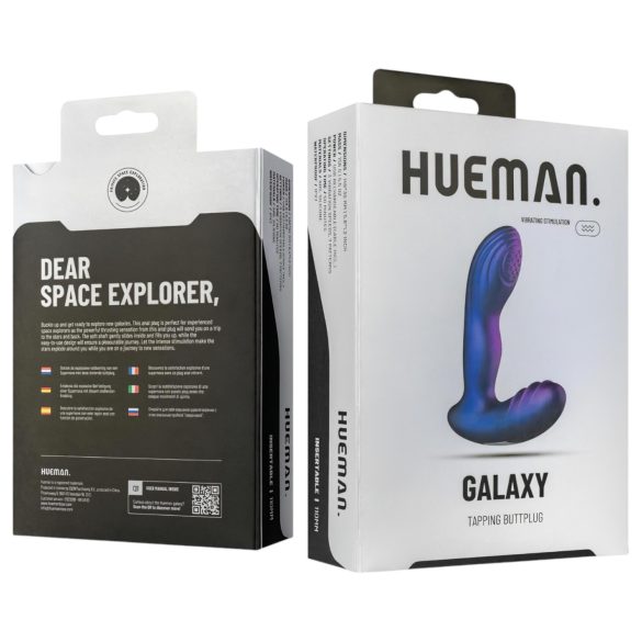 Hueman Galaxy - vibrador anal pulsante - silicona lila