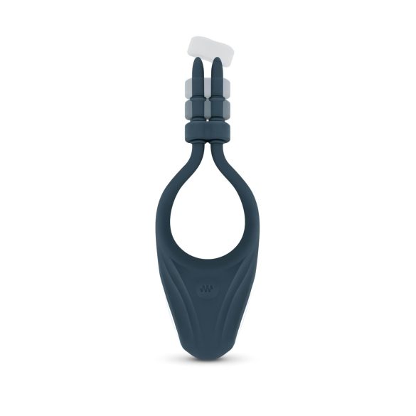 Boners - anillo vibrador ajustable para pene - silicona azul