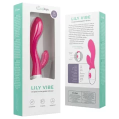   Easytoys Lily 2.0 - vibrador con estimulador de clítoris recargable - color rosa