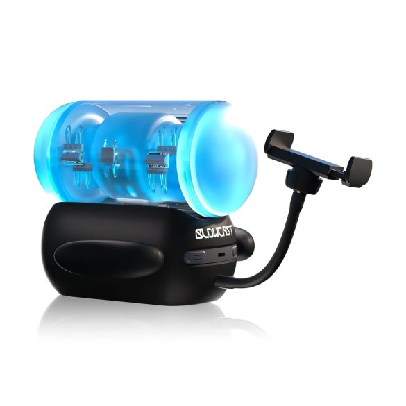 BLOWCAST Wingman Pro - masturbador automático masculino - silicona azul negro
