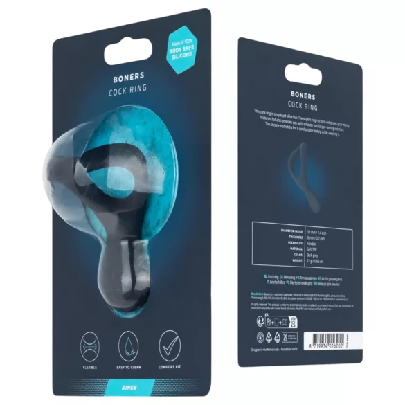 Boners - anillo para pene de silicona - color gris