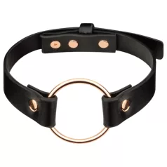   Rosy Gold - collar ajustable - cuero sintético negro y oro rosa