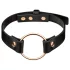 Rosy Gold - collar ajustable - cuero sintético negro y oro rosa