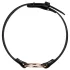 Rosy Gold - collar ajustable - cuero sintético negro y oro rosa