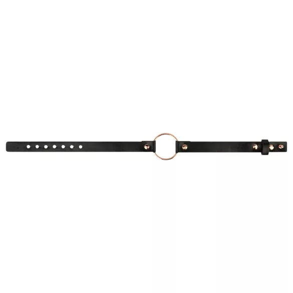 Rosy Gold - collar ajustable - cuero sintético negro y oro rosa