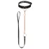 Rosy Gold - collar y correa BDSM - metal negro y oro rosa