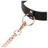 Collar y correa oro rosa negra